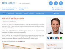 Tablet Screenshot of hno-bethge.de